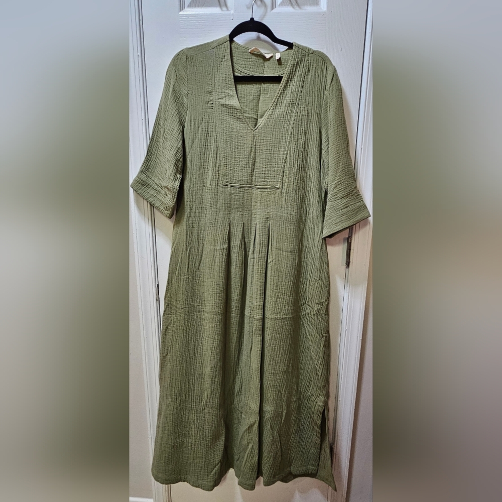 Soft Surroundings Olive Green Dress